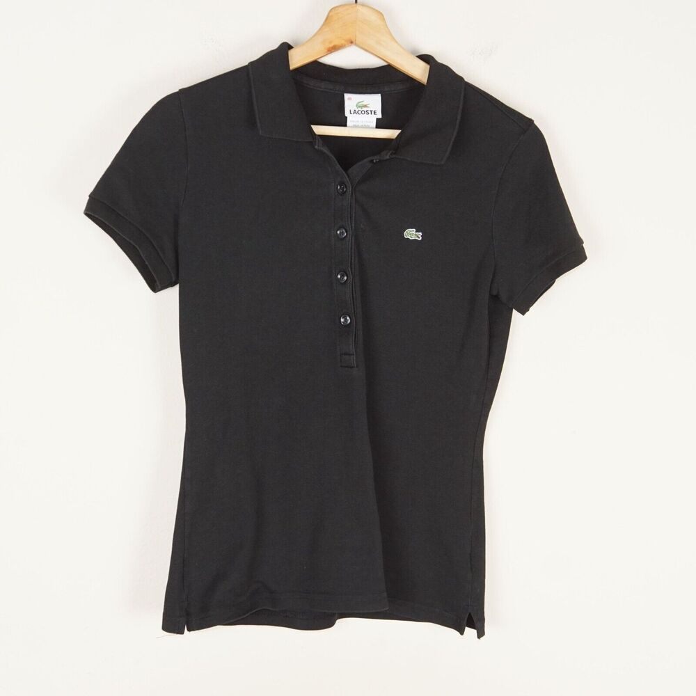 Lacoste Black Short Sleeve Polo Tee